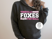 Yorkville Foxes Football - Lines PINK