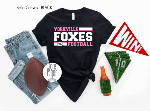 Yorkville Foxes Football - Lines PINK