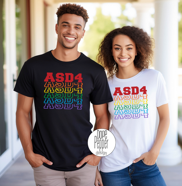 ASD4 Repeat Rainbow  Pride