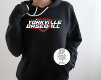 Yorkville Baseball HOME PLATE Red/White Design