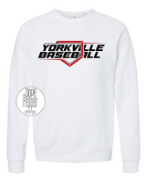 Yorkville Baseball HOME PLATE Red/Black Design