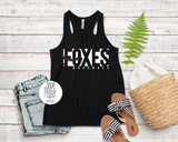 Foxes Block Letters with Laces - WHITE