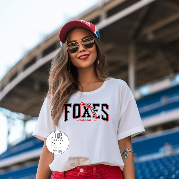 Foxes Baseball Laces - Red/Black