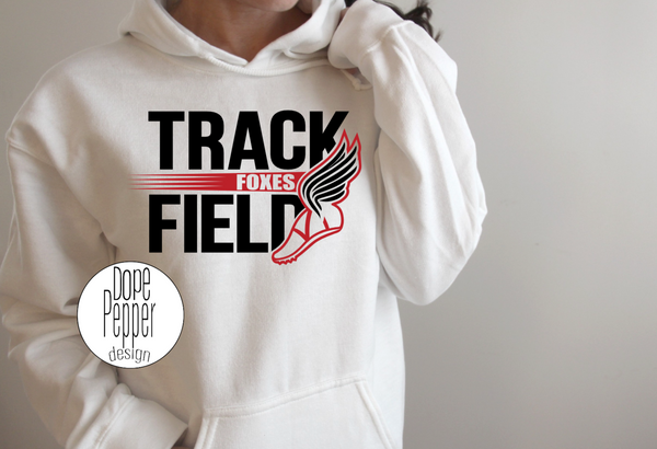 Foxes Track and Field with Shoe Red/Black Design