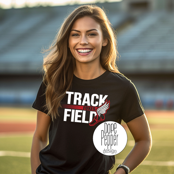 Foxes Track & Field Red/White design