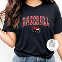 Baseball Foxes - Red White Black