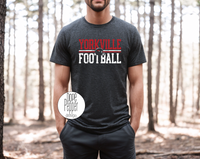 Yorkville Football Distressed Red/White