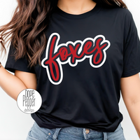 Foxes Script - Red/White