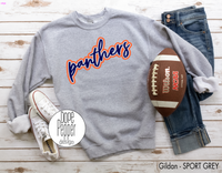 Panthers Script - Orange/Blue