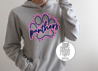 Panthers Paw Pink Ribbon - Pink/Navy