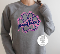 Panthers Paw Pink Ribbon - Pink/Navy