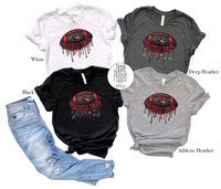Yorkville Foxes Football Drip Faux Glitter