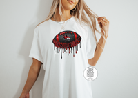 Yorkville Foxes Football Drip Faux Glitter