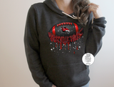 Yorkville Foxes Football Drip Faux Glitter