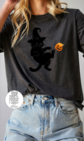 Cat Kicking Pumpkin