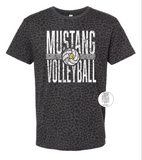 Mustang Volleyball Distressed - Yorkville Christian