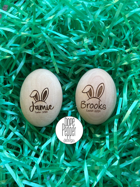 Personalized Wooden Easter Eggs