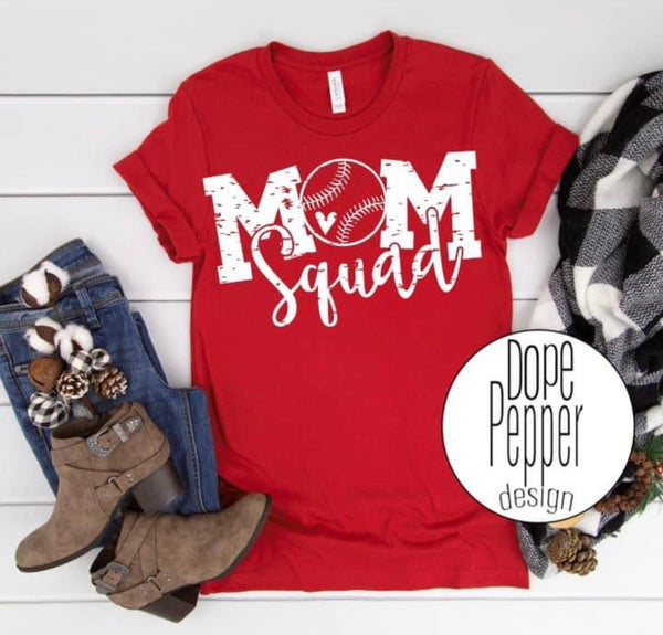 mom squad baseball shirt