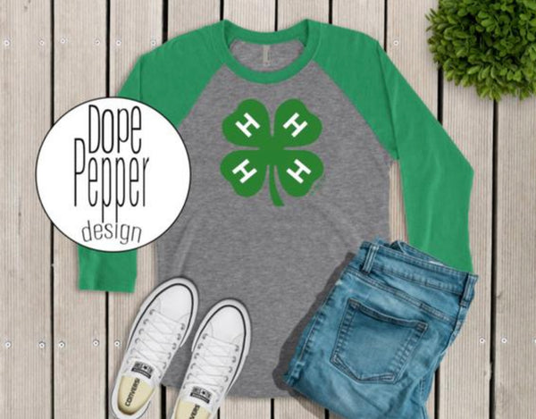 4-H Clover Leaf - Adult Shirt/Hoodie Options
