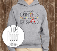 In a world of Grinches Be a Griswold Raglan Shirt, Griswold Christmas, Christmas Shirt, Matching family shirts, Christmas PJ's