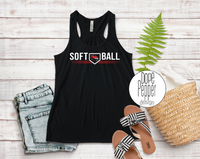 Foxes Softball - White Font