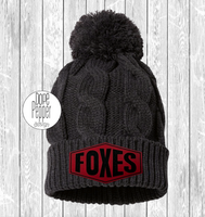 Yorkville Foxes Leather Patch Beanies - Multiple Beanie Hat Options!