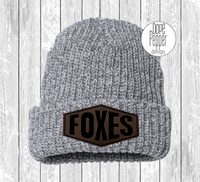 Yorkville Foxes Leather Patch Beanies - Multiple Beanie Hat Options!