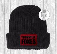 Yorkville Foxes Leather Patch Beanies - Multiple Beanie Hat Options!