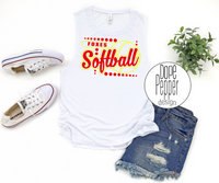 Foxes Softball Red/Yellow