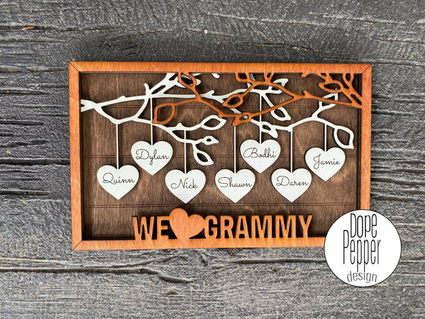 Family Hanging Hearts! Personalized With Your Families Names For Someone Special