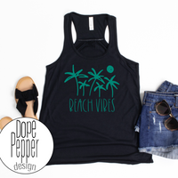 Beach Vibes - Palm Trees Teal