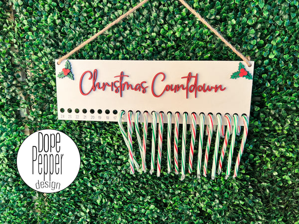 Candy Cane Countdown Calendar