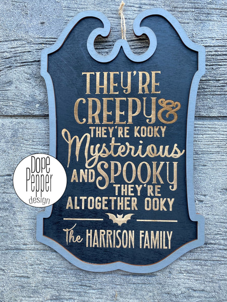 Halloween Personalized Family Sign