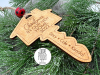 First Christmas In Our New Home Personalized Wooden Ornament