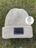 Beanie Leather Patch Hat