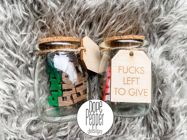  Fucks to Give,Jar of Fuck Gift Jar,Give a Fucks in a