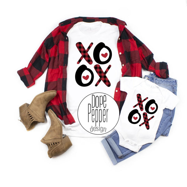 XOXO Buffalo Plaid