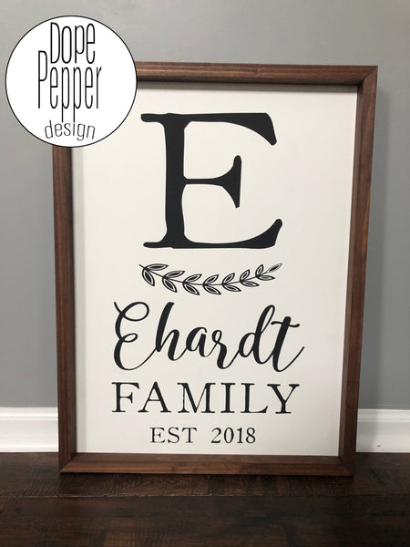 Monogram Family Sign - Home Decor - Wood Signs - Gallery Wall - Farmhouse Signs - Custom Signs
