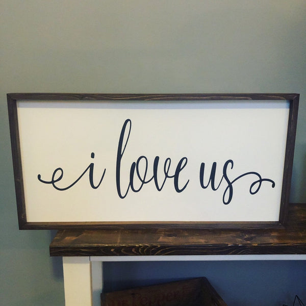 I love us hand painted wooden farmhouse sign