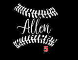 Distressed Baseball Design with Personalized Name & Number!