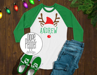 Christmas Reindeer shirts, Personalized with Name!