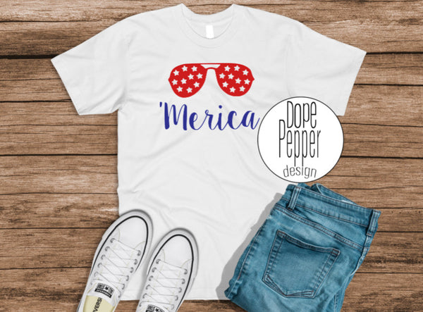 Youth and Toddler 4th of July 'merica shirt