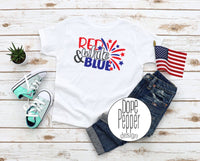 Red White and Blue 4th of July Design