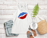 Patriotic Lips 4th of July!