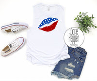 Patriotic Lips 4th of July!