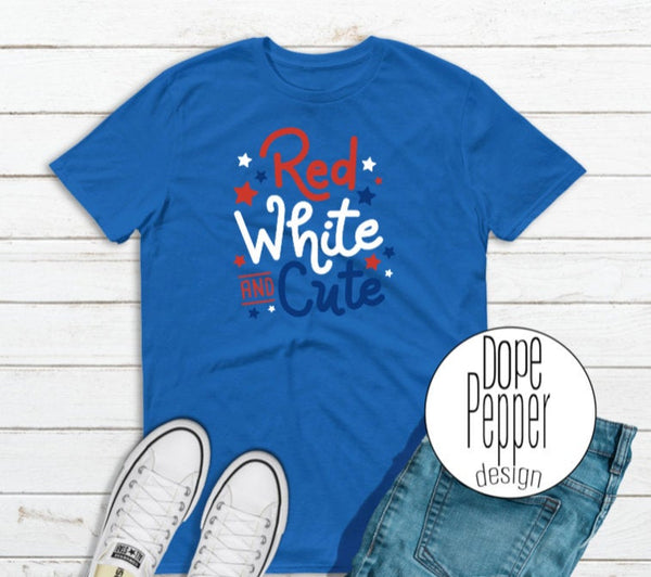 Red White and Cute Patriotic Shirt