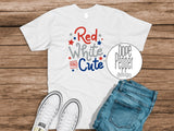 Red White and Cute Patriotic Shirt