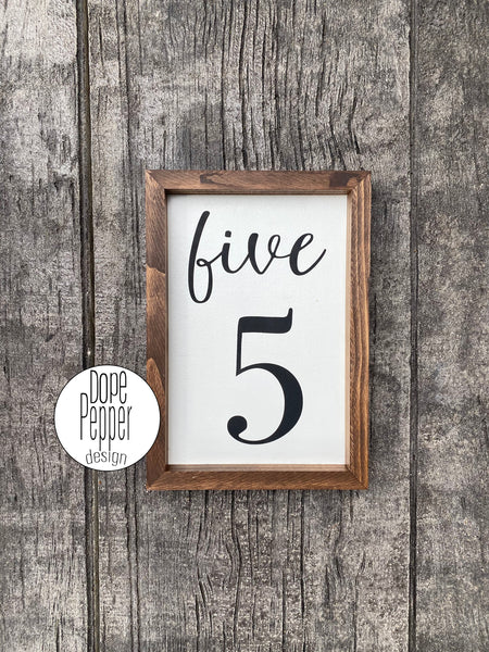 Number Family sign - Home Decor - Wood Signs - Gallery Wall - Wedding Gift - Farmhouse Signs - Custom Signs