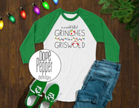 In a world of Grinches Be a Griswold Raglan Shirt, Griswold Christmas, Christmas Shirt, Matching family shirts, Christmas PJ's